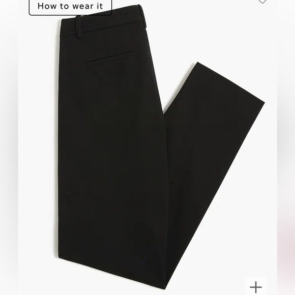 J. Crew Factory Petite Kallie straight leg pant BO900 Black 0P 0 - Picture 4 of 8